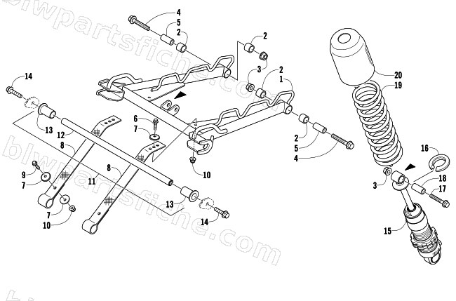 REAR SUSPENSION FRONT ARM ASSEMBLY diagram