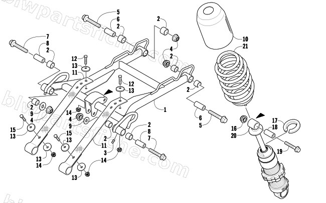 REAR SUSPENSION FRONT ARM ASSEMBLY diagram