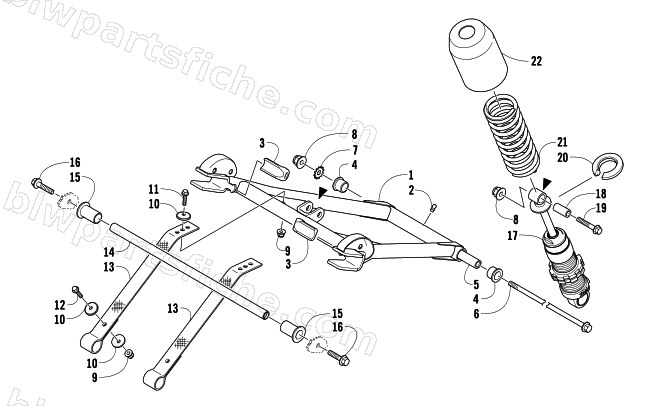 REAR SUSPENSION FRONT ARM ASSEMBLY diagram