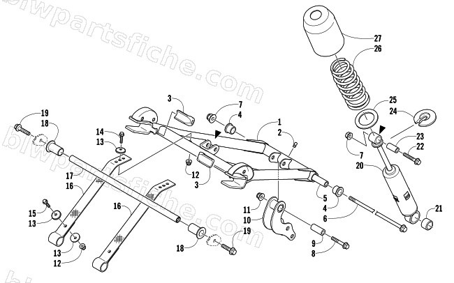 REAR SUSPENSION FRONT ARM ASSEMBLY diagram
