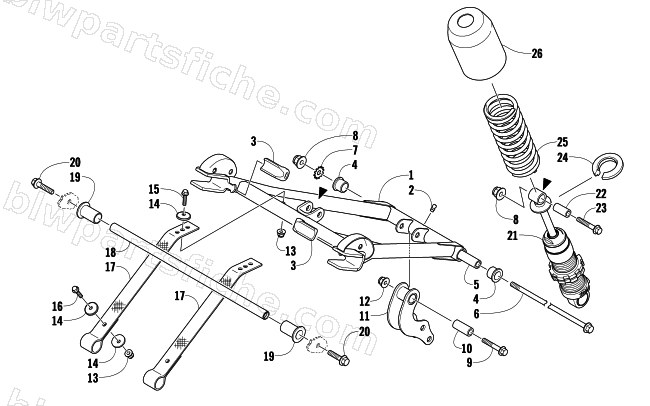 REAR SUSPENSION FRONT ARM ASSEMBLY diagram