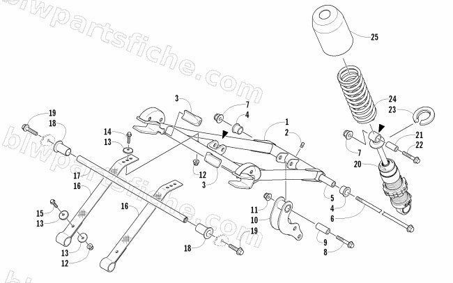 REAR SUSPENSION FRONT ARM ASSEMBLY diagram