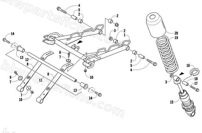 REAR SUSPENSION FRONT ARM ASSEMBLY diagram