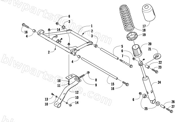 REAR SUSPENSION FRONT ARM ASSEMBLY diagram