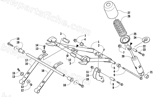 REAR SUSPENSION FRONT ARM ASSEMBLY diagram