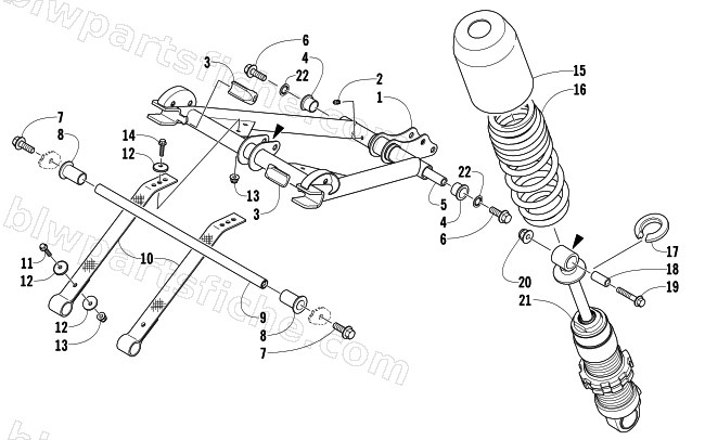 REAR SUSPENSION FRONT ARM ASSEMBLY diagram
