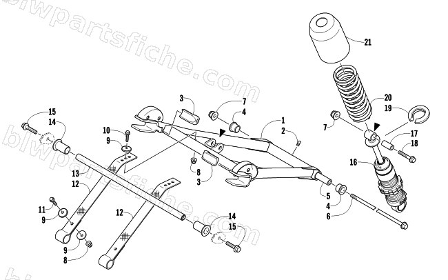 REAR SUSPENSION FRONT ARM ASSEMBLY diagram