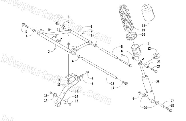 REAR SUSPENSION FRONT ARM ASSEMBLY diagram