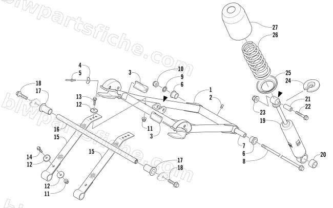 REAR SUSPENSION FRONT ARM ASSEMBLY diagram