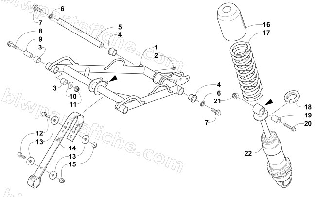 REAR SUSPENSION FRONT ARM ASSEMBLY diagram