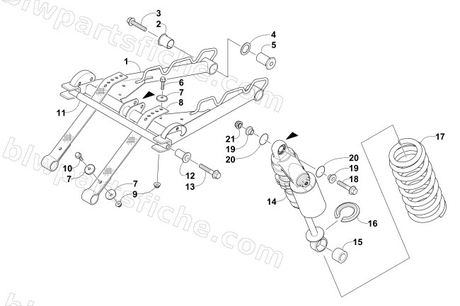 REAR SUSPENSION FRONT ARM ASSEMBLY diagram