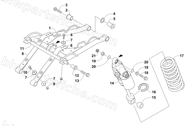 REAR SUSPENSION FRONT ARM ASSEMBLY diagram