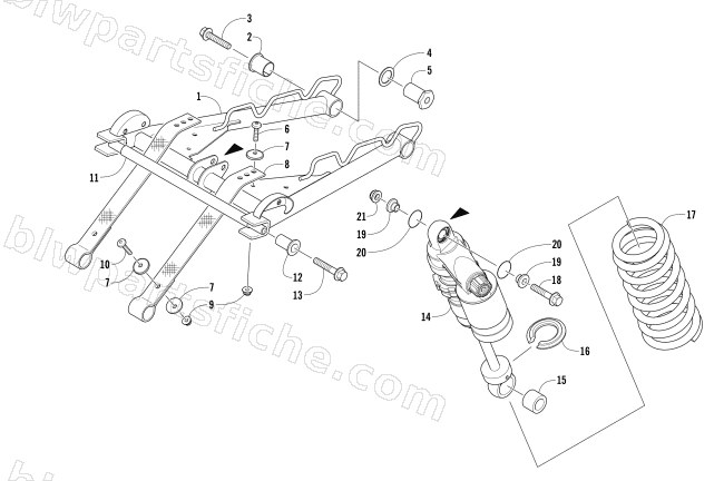 REAR SUSPENSION FRONT ARM ASSEMBLY diagram