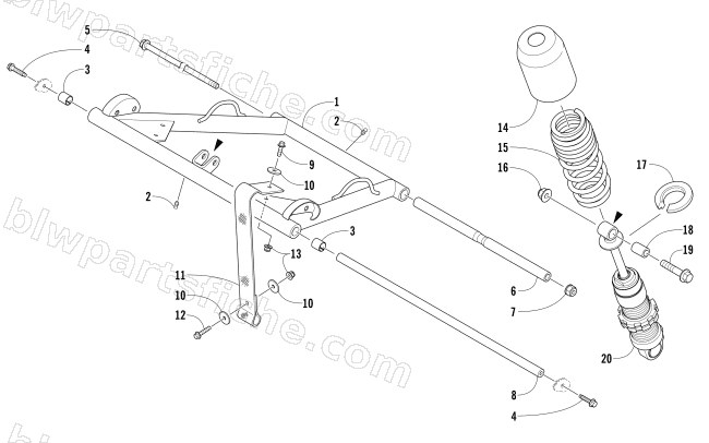 REAR SUSPENSION FRONT ARM ASSEMBLY diagram