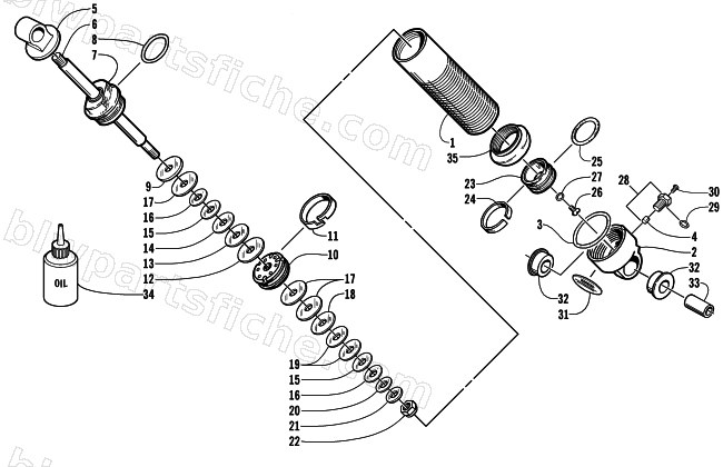 REAR SUSPENSION FRONT ARM SHOCK ABSORBER diagram
