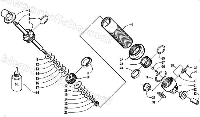 REAR SUSPENSION FRONT ARM SHOCK ABSORBER diagram