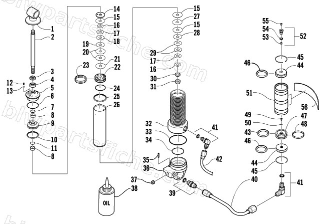 REAR SUSPENSION FRONT ARM SHOCK ABSORBER diagram