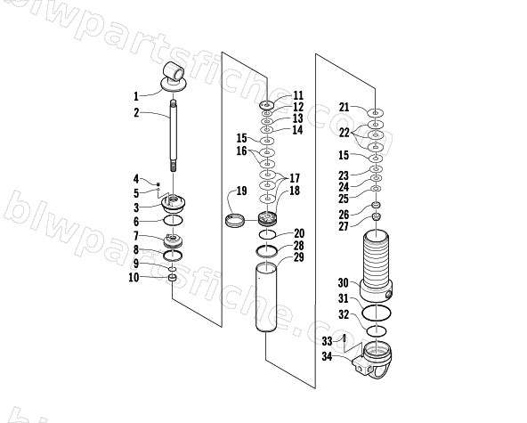REAR SUSPENSION FRONT ARM SHOCK ABSORBER diagram