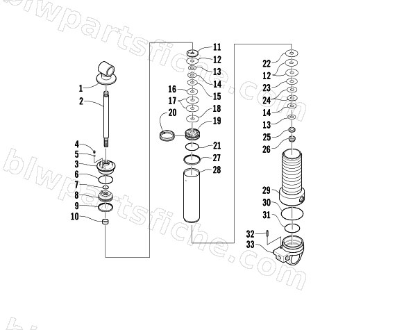 REAR SUSPENSION FRONT ARM SHOCK ABSORBER diagram