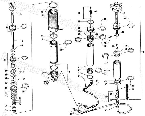 REAR SUSPENSION - FRONT ARM SHOCK ABSORBER diagram