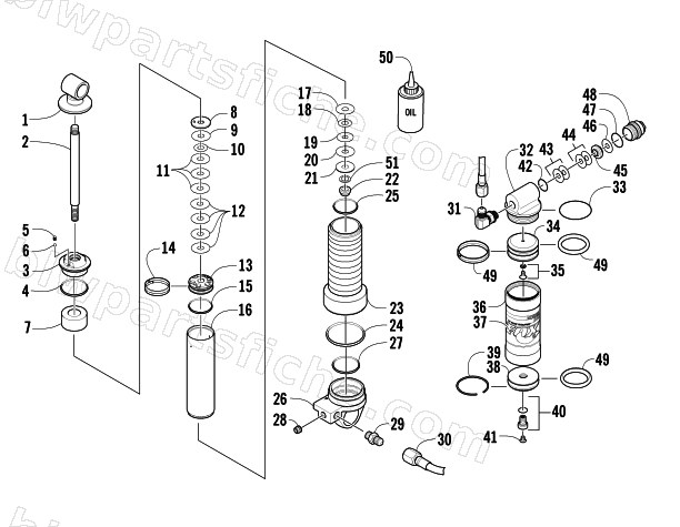 REAR SUSPENSION FRONT ARM SHOCK ABSORBER diagram