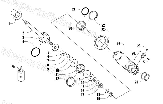 REAR SUSPENSION FRONT ARM SHOCK ABSORBER diagram