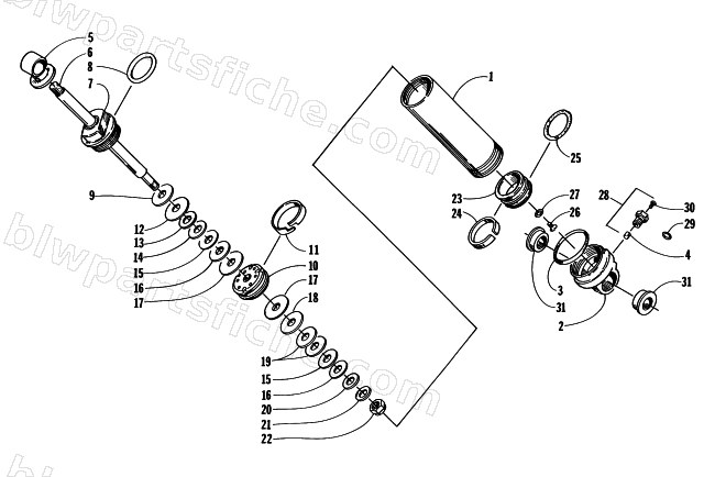 REAR SUSPENSION FRONT ARM SHOCK ABSORBER diagram