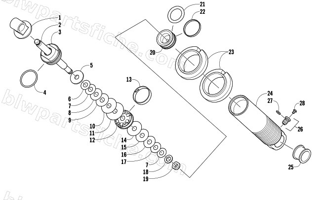 REAR SUSPENSION FRONT ARM SHOCK ABSORBER diagram
