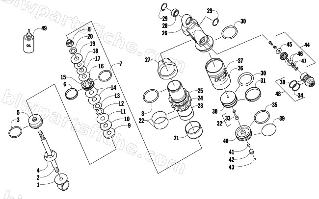 REAR SUSPENSION FRONT ARM SHOCK ABSORBER diagram