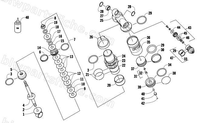 REAR SUSPENSION FRONT ARM SHOCK ABSORBER diagram