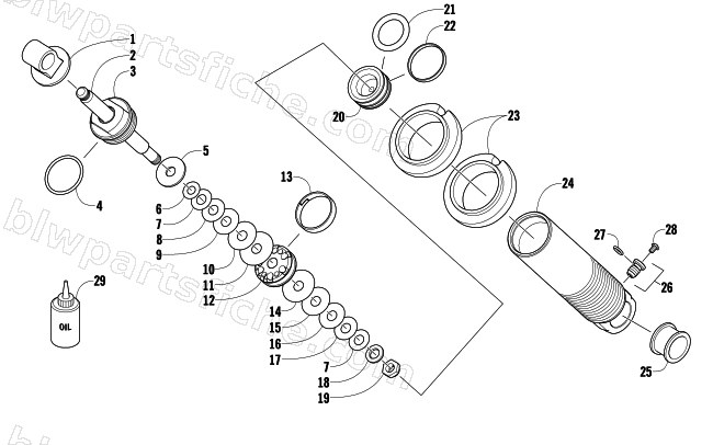 REAR SUSPENSION FRONT ARM SHOCK ABSORBER diagram