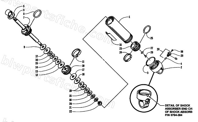 REAR SUSPENSION FRONT ARM SHOCK ABSORBER diagram