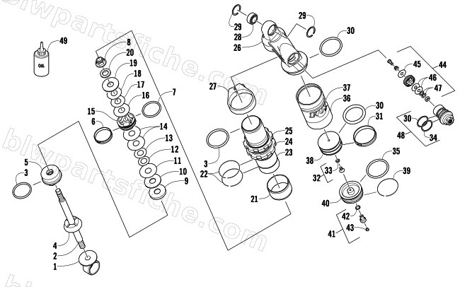 REAR SUSPENSION FRONT ARM SHOCK ABSORBER diagram