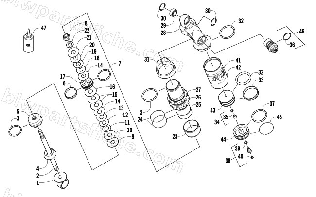 REAR SUSPENSION FRONT ARM SHOCK ABSORBER diagram