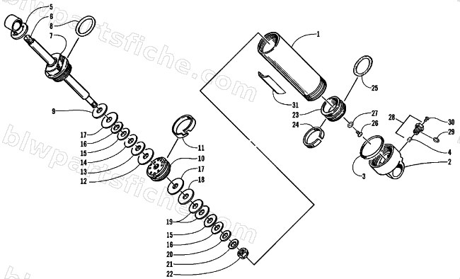 REAR SUSPENSION FRONT ARM SHOCK ABSORBER diagram