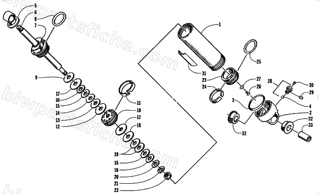 REAR SUSPENSION FRONT ARM SHOCK ABSORBER diagram