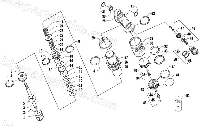 REAR SUSPENSION FRONT ARM SHOCK ABSORBER diagram