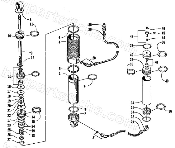 REAR SUSPENSION - FRONT ARM SHOCK ABSORBER diagram