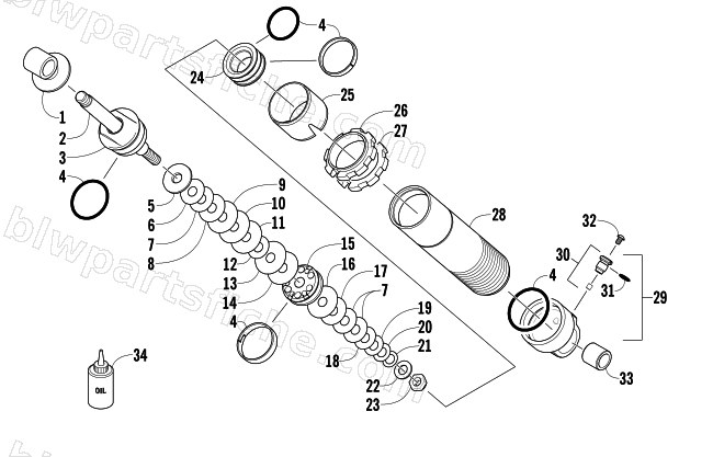 REAR SUSPENSION FRONT ARM SHOCK ABSORBER diagram