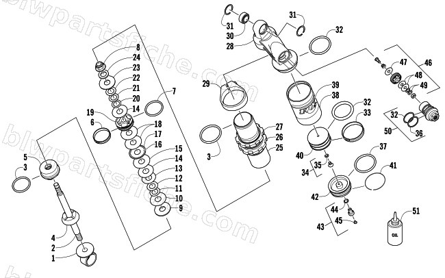 REAR SUSPENSION FRONT ARM SHOCK ABSORBER diagram