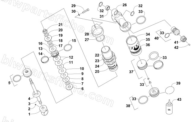 REAR SUSPENSION FRONT ARM SHOCK ABSORBER diagram