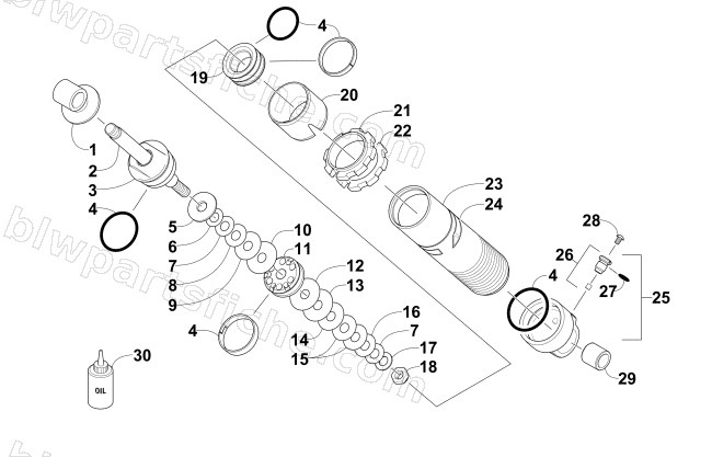 REAR SUSPENSION FRONT ARM SHOCK ABSORBER diagram