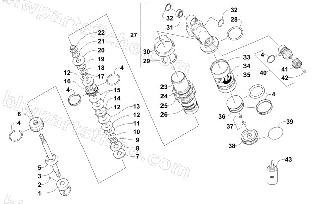 REAR SUSPENSION FRONT ARM SHOCK ABSORBER diagram