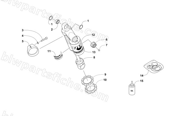 REAR SUSPENSION FRONT ARM SHOCK ABSORBER diagram