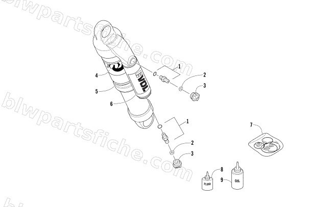 REAR SUSPENSION FRONT ARM SHOCK ABSORBER diagram