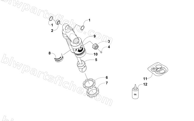 REAR SUSPENSION FRONT ARM SHOCK ABSORBER diagram