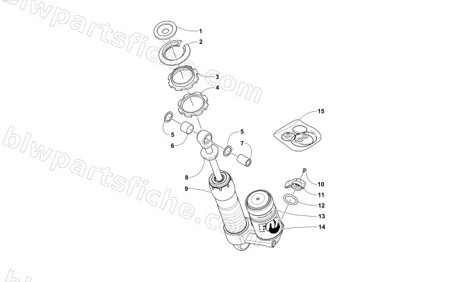 REAR SUSPENSION FRONT ARM SHOCK ABSORBER diagram