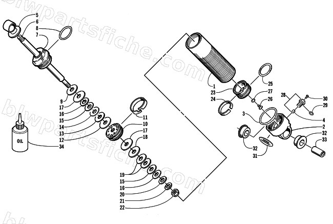 REAR SUSPENSION FRONT ARM SHOCK ABSORBER diagram