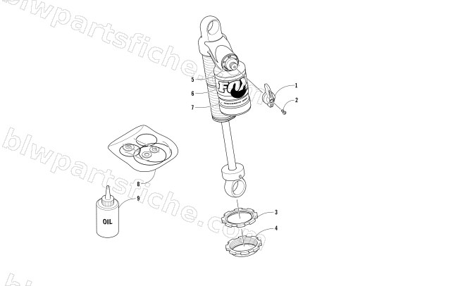 REAR SUSPENSION FRONT ARM SHOCK ABSORBER diagram