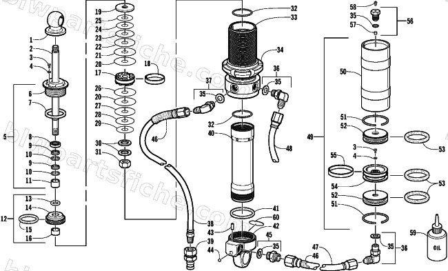 REAR SUSPENSION FRONT ARM SHOCK ABSORBER (Cross Country) diagram